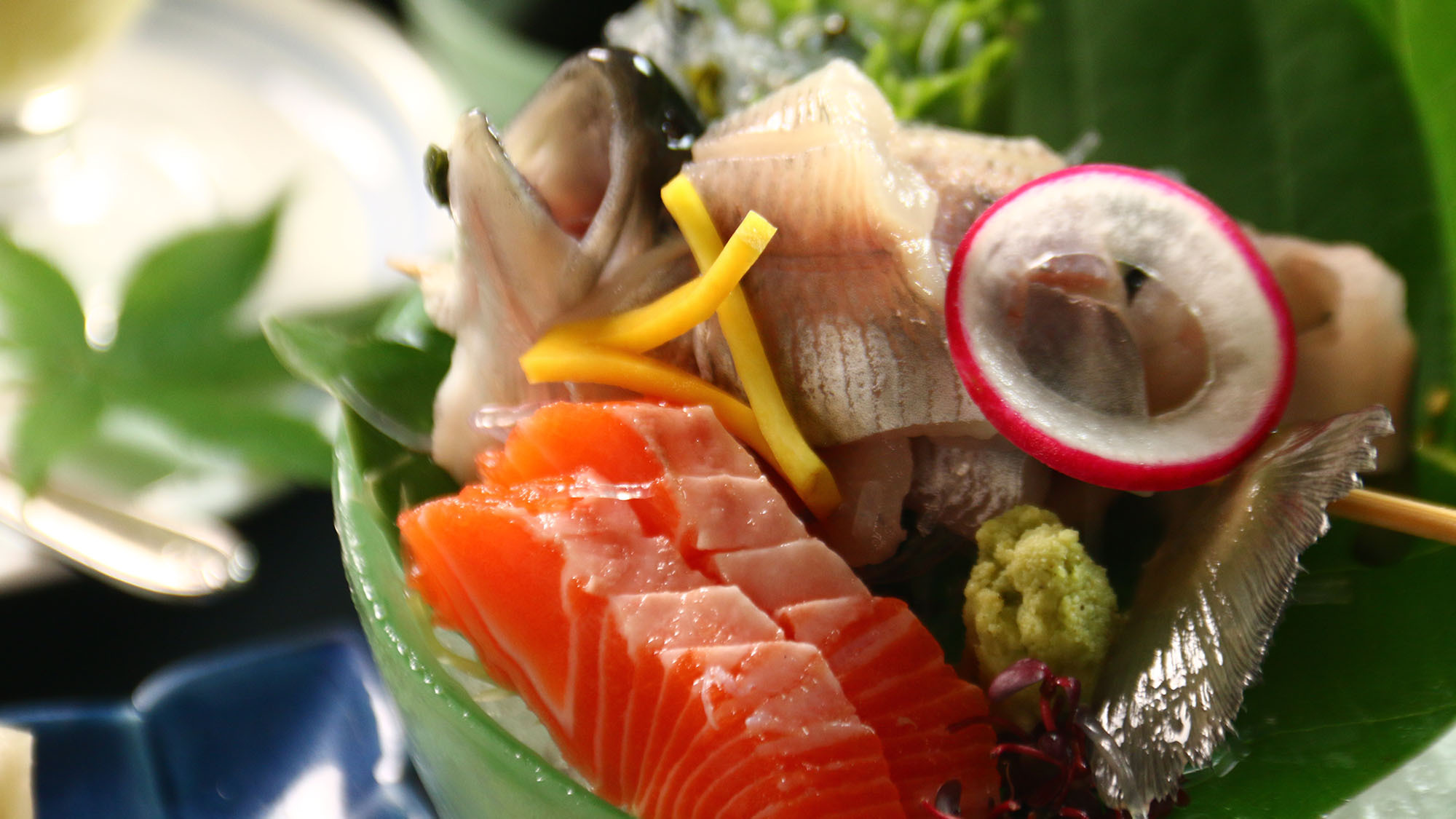 ＊夕食一例 造里奥飛騨サーモン、岩魚