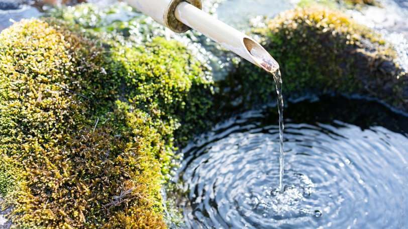 当館敷地には、日光連山が育んだミネラル豊富な水脈が流れており、美味しいお水をお飲みいただけます。