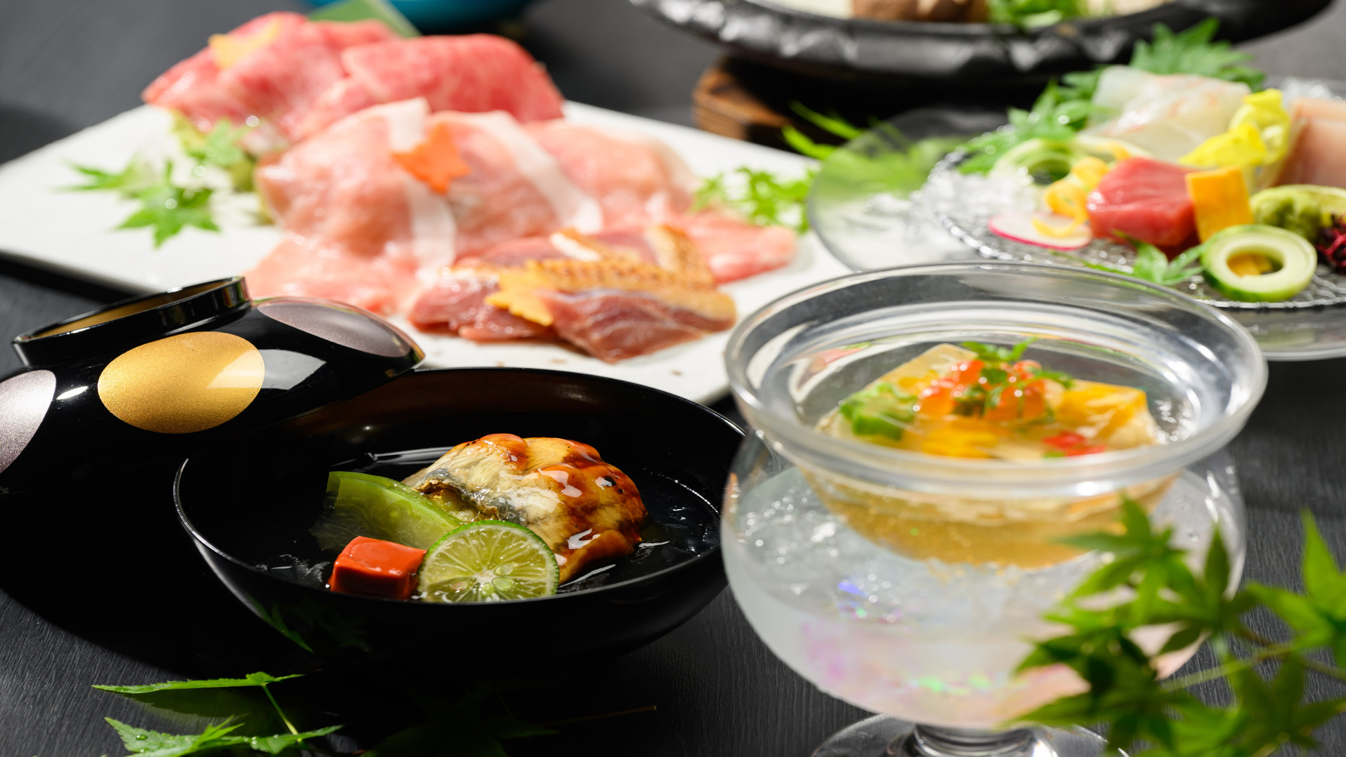 【かがりや会席〜大和の恵〜】奈良特産「大和牛・大和ポーク・大和肉鶏」を食す夏の贅沢時間（夕・朝食付）