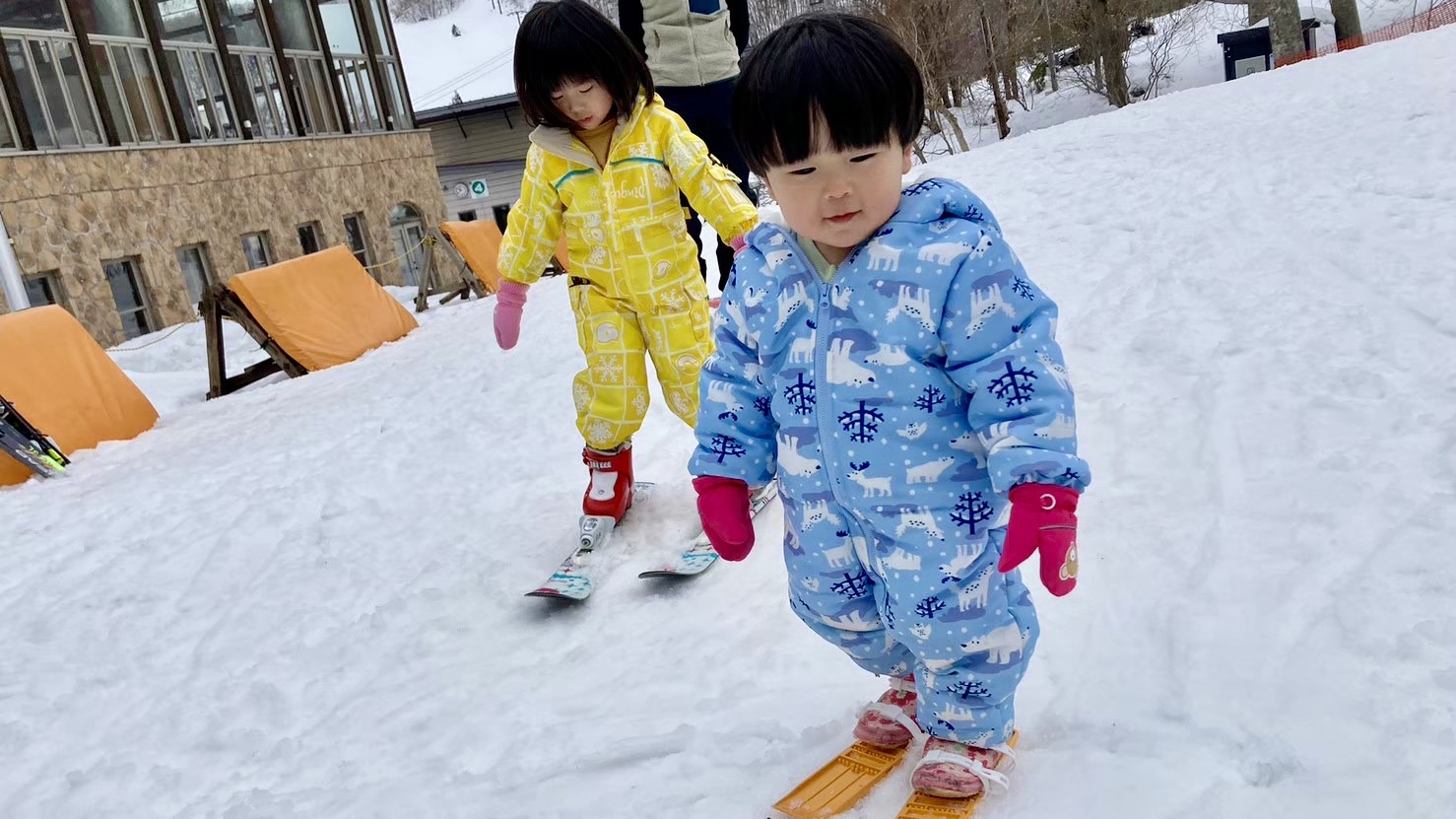 蔵王温泉スキー場をお子様とともに