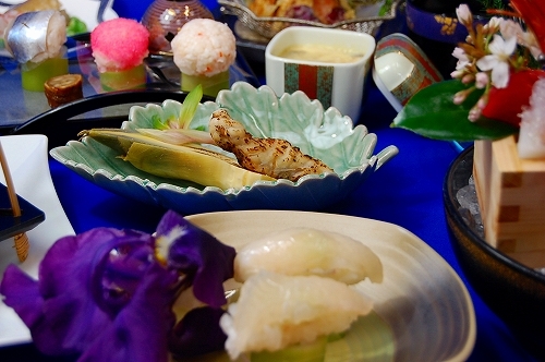 ふぐのにぎりと焼きふぐ