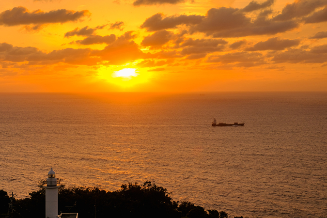 越前岬の夕暮れ