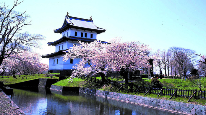 【松前公園】道内唯一の日本旧式城郭です。