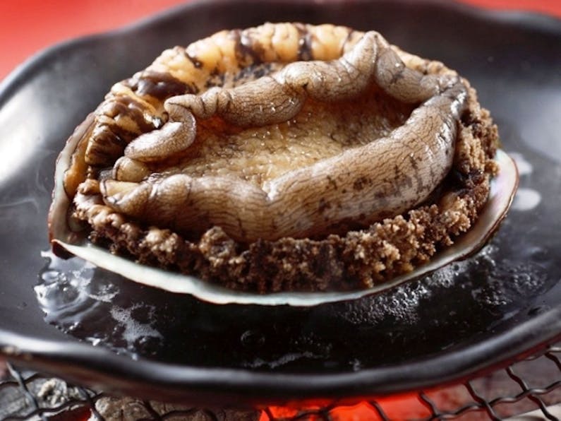 鮑陶板焼き