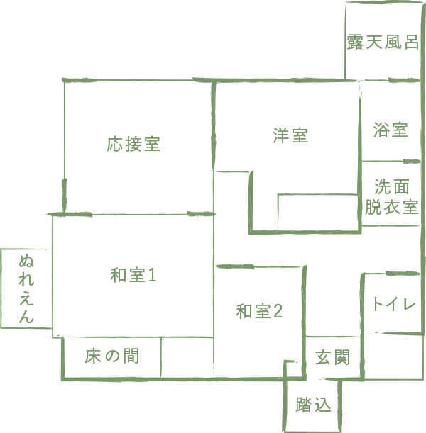 【貴賓室】間取図  「寿鶴」