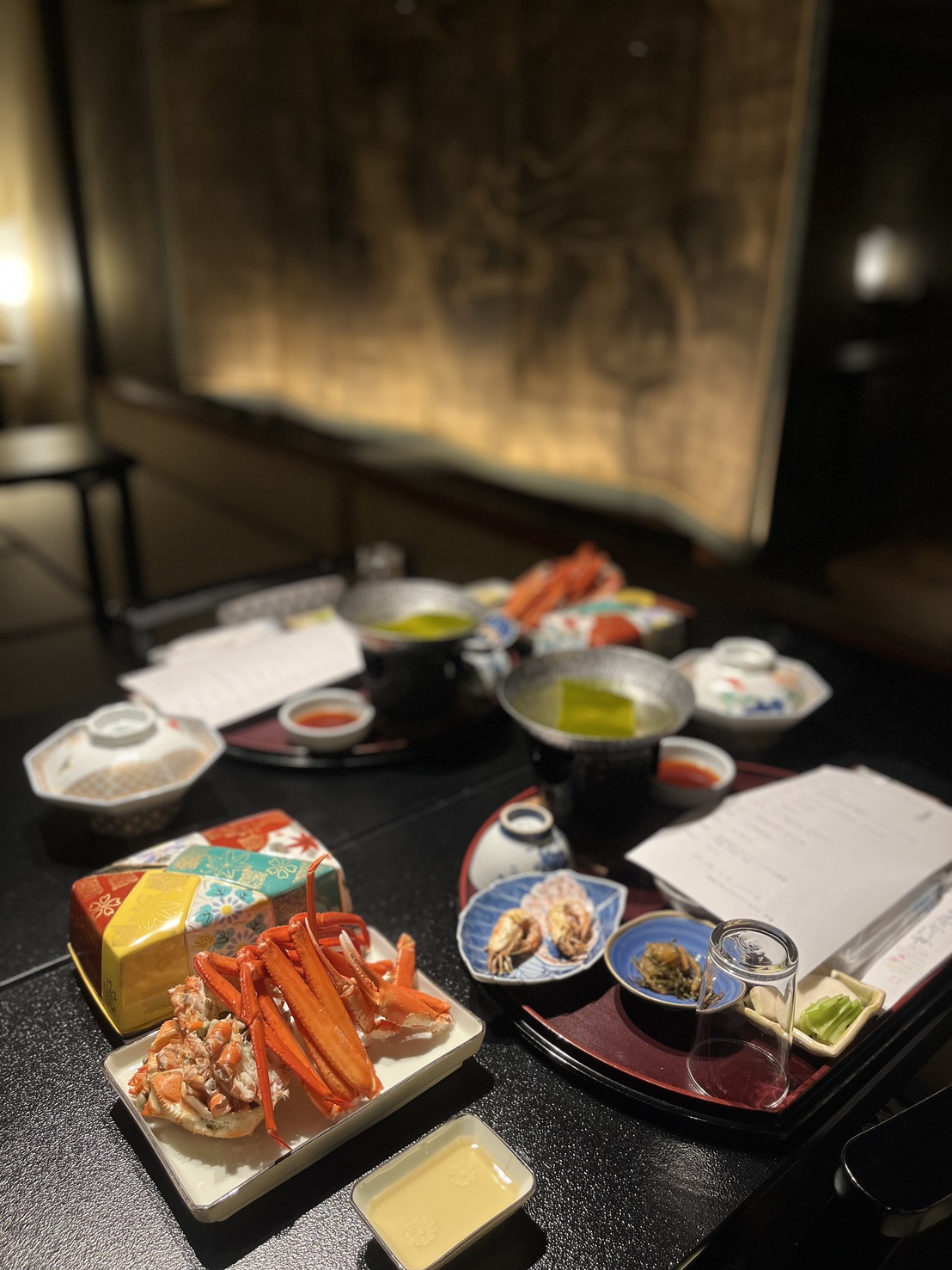 【冬季限定贅沢蟹会席プラン】一例