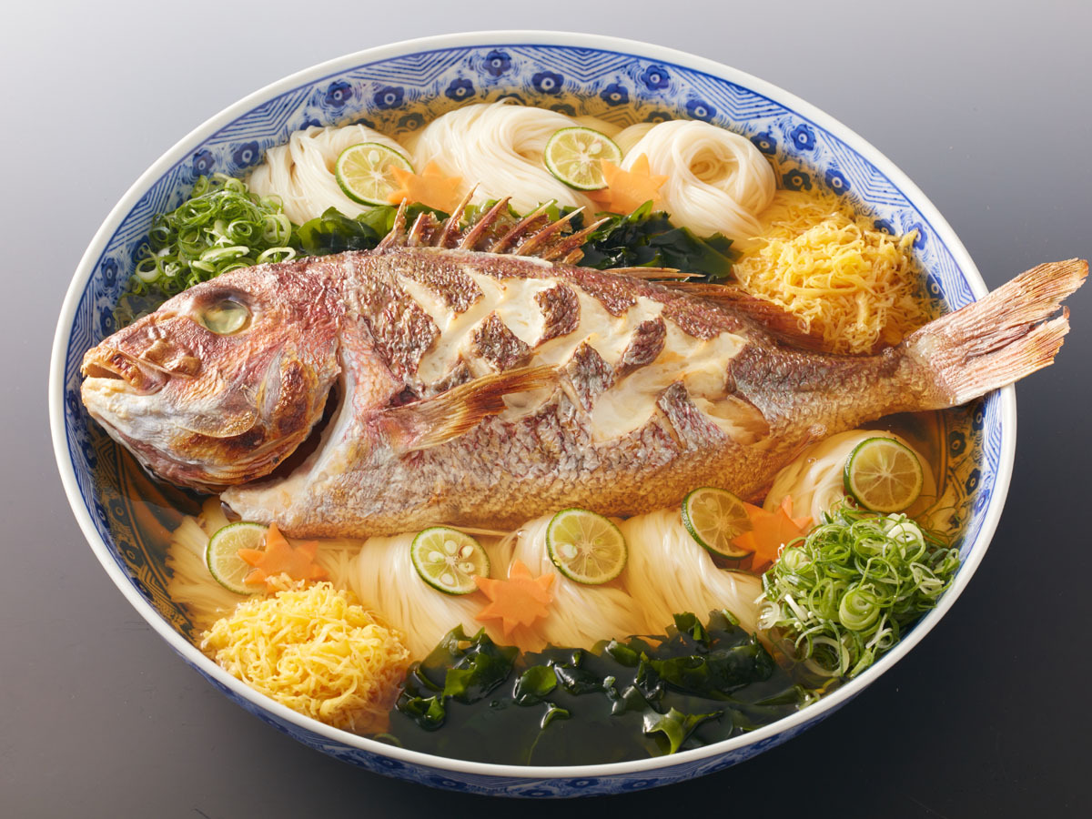 播州名物の鯛そうめんは５〜８名様でどうぞ！要予約で＠8800円税込