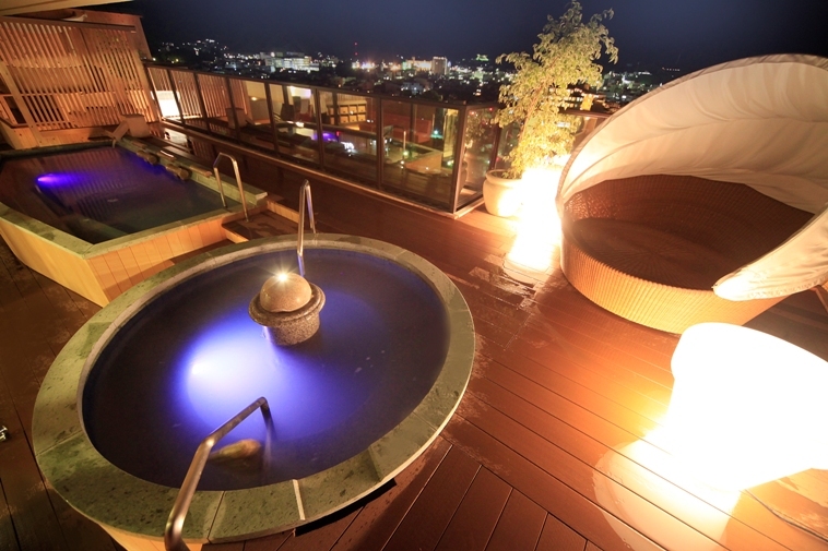 湯あそび処織姫からの夜景