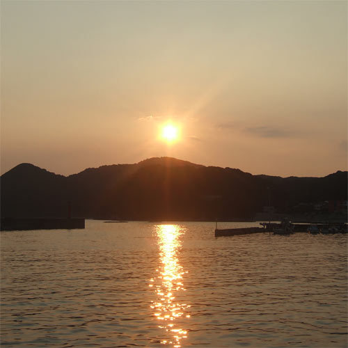 【港からの景色】夕日