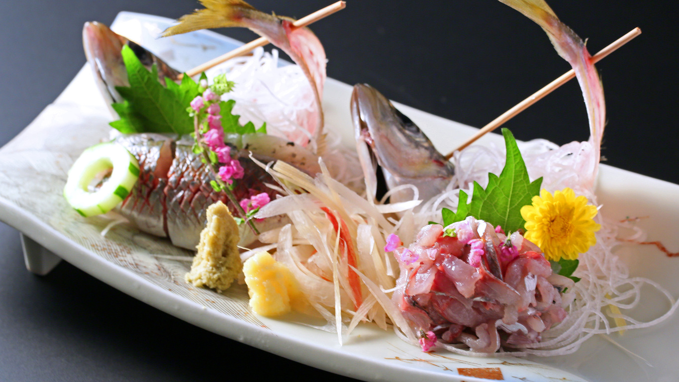 【別注料理】沼津名産アジのたたき（1人前 1.200円）※写真が2人前
