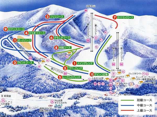 三川 温泉 スキー 場