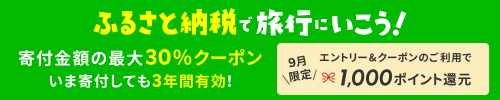 ふるさと納税で旅行にいこう！