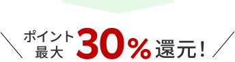 ポイント最大30％還元