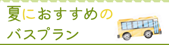 夏におすすめのバスプラン